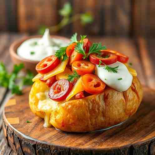 Kumpir - Turkish Stuffed Baked Potato Recipe
